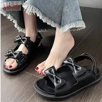 在飛比找蝦皮購物優惠-c51 韓國涼鞋 夏季新款 增高 3CM 魔術貼 厚底涼鞋 