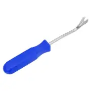 4" Nickel Plated Fastener Remover Clip Removal Tool with Blue Plastic Handle