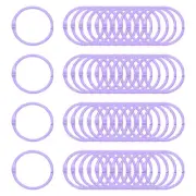 48Pcs Loose Leaf Binder Rings, 1.78 Inch Metal Open Card Rings, Light Purple
