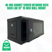 4U 4RU Cabinet Server Network Data Rack LAN 19" 19 Inch Wall Mount 300mm Depth