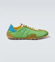 [Maison Margiela] Maison Margiela Sprinters suede-trimmed sneakers AU 9 green
