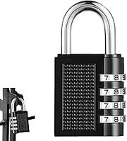 Padlock for School Gym Locker - 4 Digit Long Shackle Waterproof Password Padlock,Waterproof Sports Locker, Fence, Toolbox, Case, Hasp