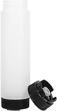 Luxshiny Dual Headed Sauce Dispenser Bottle Black Plastic Squeeze Bottle for Ketchup Salad Dressing Condiments Easy Accurate Dispensing with Mechanism Portable Spice Dispenser for Kitchen
