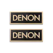 Denon Turntable Logo Badge Emblem Aluminum 50.8mm(2")X20mm(0.78")