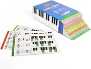 Spedemy Piano Chord Flashcards in Gift Box - Piano Chords Chart Included - ColorCoded Flash Cards for 100 Chords - 10 Frequent Chords, 12 Keys - Fun Educational Flashcards for Piano, Music Learners
