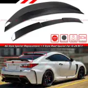 FOR 2015-24 LEXUS RC F RCF CARBON FIBER V STYLE REAR ROOF SPOILER + AG TRUNK LID (for: Lexus)
