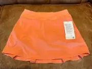 Lululemon Pace Rival Mid-Rise Skirt Sunny Coral Size 4 Long - NWT