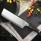 Nakiri Knife Stainless Steel Wood Handle Chef Slicing Beef Cut Chopping Cleaver