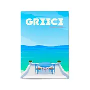 Retro Corfu Greece Travel Vintage Wall Art