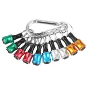 10PCS 1/4Inch Hex Shank Screwdriver Bits Holder Extension Bar Keychain4709