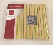 NEW AND SEALED Chatter Box Green Multi Stripe Decorative Album PLUS Bonus Pages!