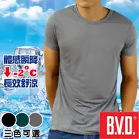 在飛比找蝦皮購物優惠-BVD 沁涼舒適酷涼圓領短袖衫(三色可選) BVD男內衣