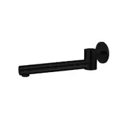 Amelie Wall Swivel Basin/Bath Spout Round 240mm Matte Black BDO202MB