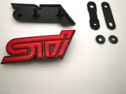 ABS Front Hood Grille Emblem Car Sticker For SUBARU XV Legacy Forester Impreza STI WRX BLACK RED