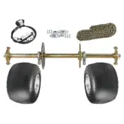 810mm Rear Axle Kit + 5" Slick Wheels Brake Sprocket For Go Kart Drift Trike ATV