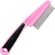 Flea Comb with Rubber Handle, Flea and Tick Comb for Dogs & Cats, Dog Comb for G