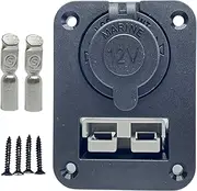 Blue Bar Industries 50 Amp Anderson Style Plugs with 12V DC Voltage Female Cigarette Lighter Socket Flush Panel Mount