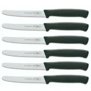 F DICK FDICK MICRO SERRATED UTILITY STEAK KNIVES KNIFE TOMATO BLACK X 6