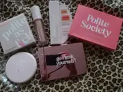 POLITE SOCIETY LOT X3 FACE PALETTE BIG Mouth Lip Plumping Oil MIRROR NEW in BOX