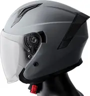GMS-Moto Vectus, open face helmet , color: Matt-Grey , size: M