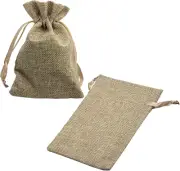 25PCS 4"X6" Burlap Bag with Satin Drawstring -Gift Bag for Wedding Party and DIY