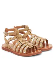 [Pom d'Api] Pom d'Api Plagette Stud studded suede sandals UK 8 brown