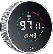 DOLAMOTY Digital Kitchen Timer - Magnetic Countdown Countup Timer with Large LED Display Volume Adjustable for Classroom Cooking Fitness Baking Studying Teaching, Easy for Kids and Seniors (Black)