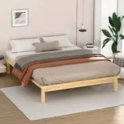 ALFORDSON Bed Frame Wooden Timber Mattress Base Platform Oak - Queen Size