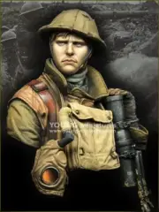 Young Miniatures - British LEWIS Gunner WWI - 1/10th Resin Bust - YM1875