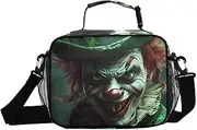 Clown Green St Patricks Day Insulated Lunch Box for Women Men - Ideal for Work, Picnics - Includes Adjustable Shoulder Strap