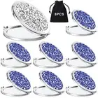 8 Pcs Small Compact Mirror Folding Pocket Makeup Round Hand Held Cosmetic