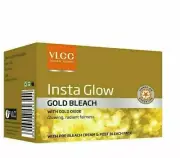 VLCC Insta Glow Fairness Gold Bleach Cream for Removing Tan Facial Hair 30g