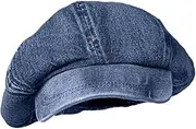 [ZLS APPAREL] ZLSLZ Women's Retro Peaked Ivy Newsboy Paperboy Gatsby Cabbie Painter Cap Hats, 746dblue, Medium