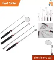 Telescoping Tool Set - 5-Piece Magnetic Pick-Up Kit with Flexible Mirror
