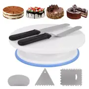 Cake Turntable Rotating Cake Stand Cake Plate Revolving Display Decorating Kit⊂
