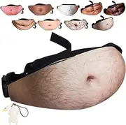 [Generic] Beer Belly Fanny Packs for Men, 3D Dad Beer Belly Fanny Packs, Funny Waist Bag, White Elephant Gift Exchange, Unisex Waist Bag, Gifts for Men/Him/Boyfriend/Dad (E)