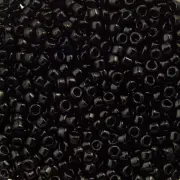 15/0 TOHO ROUND Opaque Jet Seed Bead (8g)