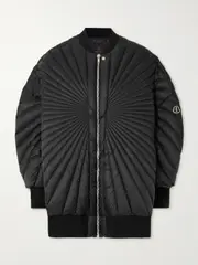 [Rick Owens] Rick Owens - + Moncler Radiance Peter Oversized Appliquéd Quilted Shell Down Jacket - Black - 0 0 Black