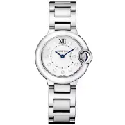 New Cartier Ballon Bleu Stainless Steel Quartz 28 mm Silver Watch W4BB0029