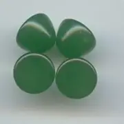 36 VINTAGE JADE LUCITE 9mm ROUND HIGH DOME CABOCHONS 7128