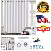 Elegant White Blackout Curtains for Sliding Doors - Noise Reduction & Privacy