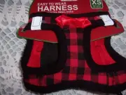 Red BUFFALO Checks Step-In HARNESS Dog XS S M New puppy XSmall small medium