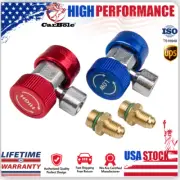 2Pcs Quick Connector Adapter Coupler Auto A/C Manifold Gauge Low & High HVAC NEW (for: BMW)