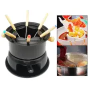 Fondue Pot Melting Pot Kitchen Tools Easy Clean with 6 Forks Hot Pot for