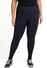 TS TAKING SHAPE plus size M / 18 - 20 Mini Rib Knit Ottoman Leggings black NWT!