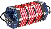 Concertina Accordion Instrument with a Bag Adjustable Hand Strap, Portable Concertina for Beginners Students and Adults Instrument Supplies