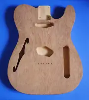 MADE IN USA Unfinished Redwood Birdseye/ Alder Thinline Telecaster Guitar Body