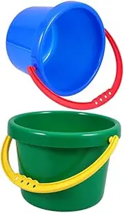 Toddmomy 2Pcs Portable Beach Sand Bucket Lightweight and Sand Digging Buckets for Summer Play Beach and Family Activities for and Water