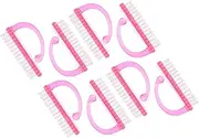 FOMIYES Nail Cleaning Brush Set 8pcs Manicure Tools Fingernail Scrubber Nail Art Dust Brush Easy to Use