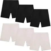 [DOCHY] Dance Shorts Under Dress -6 Pack Girls Bike Short for Sports Black Under Skirt Shorts for Girls